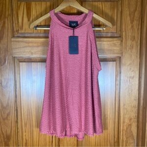 NWT W5 Women’s High Neck Sleeveless Tank Blouse in Mauve
